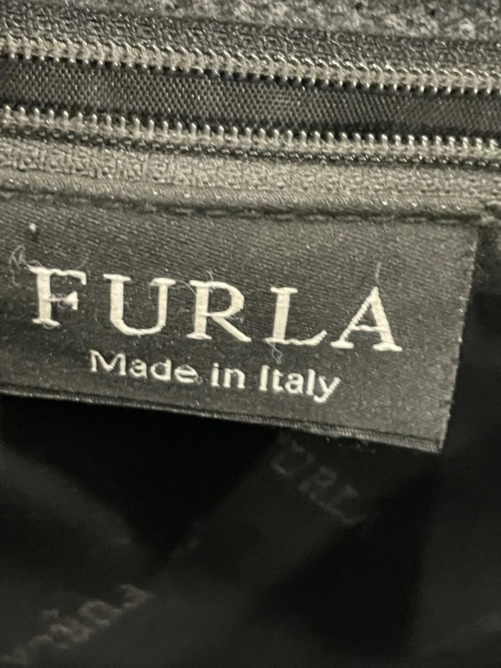 Furla Italy Black Leather Shoulder Bag Vintage Minimalist Structured Handbag